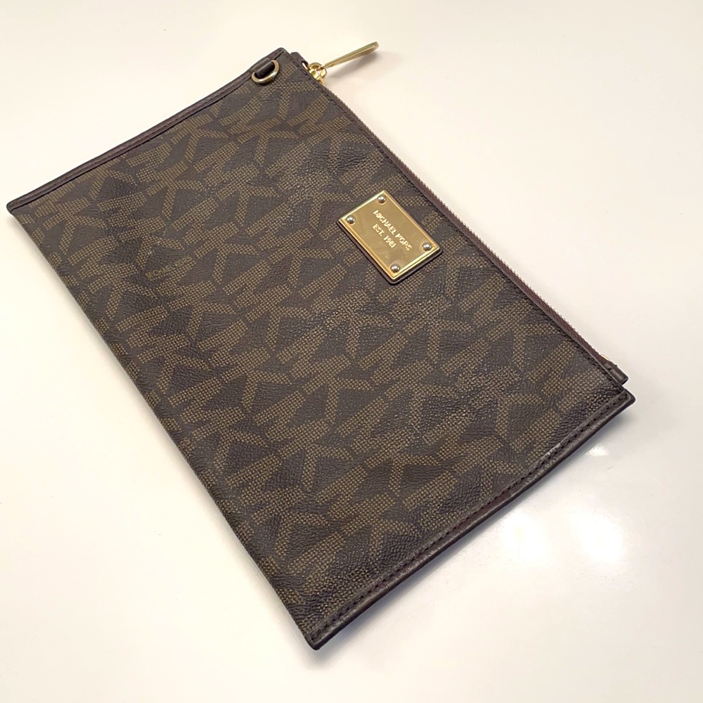 Michael Kors monogram leather pouch
